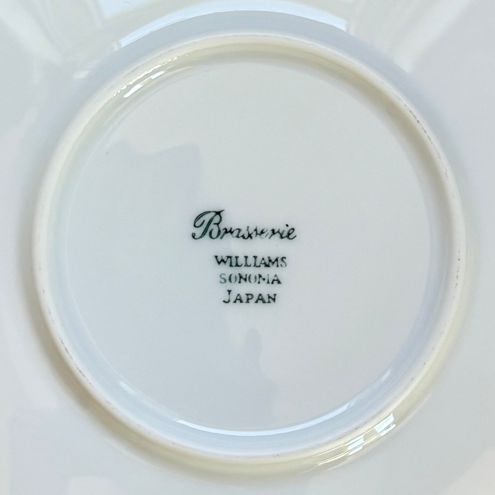 VINTAGE WILLIAMS SONOMA Brasserie Blue White Cup & Saucer - Picture 6 of 11